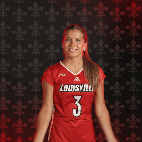 Volleyball Go Cards GIF by Louisville Cardinals