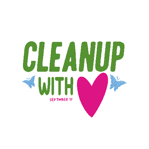 Green Love World Clean Up Day Sticker by LOVE THERAPY