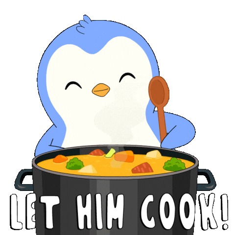 Penguin Cooking Sticker by Pudgy Penguins