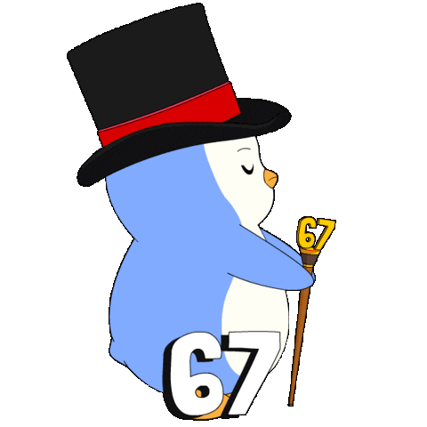 6 7 Penguin Sticker by Pudgy Penguins