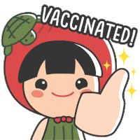 Singapore Vaccine Sticker by Ang Ku Kueh Girl and Friends