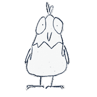 Chicken Sticker by Visueliseren