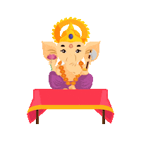 Ganesh Chaturthi Wish Sticker by Creative Hatti