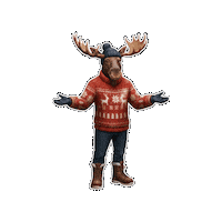 Winter Moose Sticker by Björnsonka