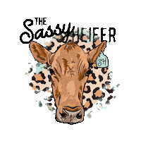 Thesassyheiferboutique logo fashion animals travel Sticker