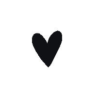 ivirute heart black heart ivirute espacovoluvel Sticker