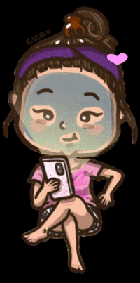 mysquarestory girl chill skincare mask GIF