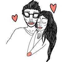 couple love Sticker by anchetulil