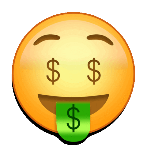 Money Face Sticker by Stupid Raisins