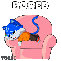 Bored Cat Sticker by Toshithecat