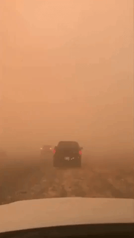 Powerful Dust Storm Envelopes Family's Vehicle