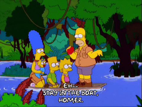 floating homer simpson GIF