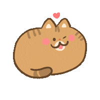 Fat Cat Love Sticker