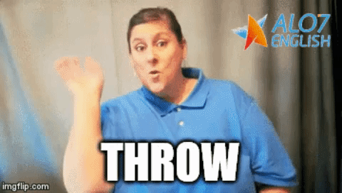 throw total physical response GIF by ALO7.com