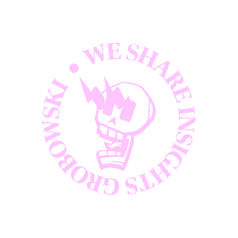 GrobowskiAarhus logo pink insights grobowski Sticker