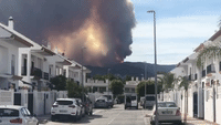 Forest Fire in Southern Spain Emits Dark Smoke Plumes Over Costa del Sol