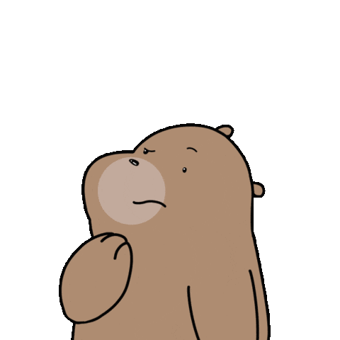 Think About It Idk Sticker by Bill the Bear