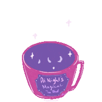 Aidadaism hot magic tea magical Sticker