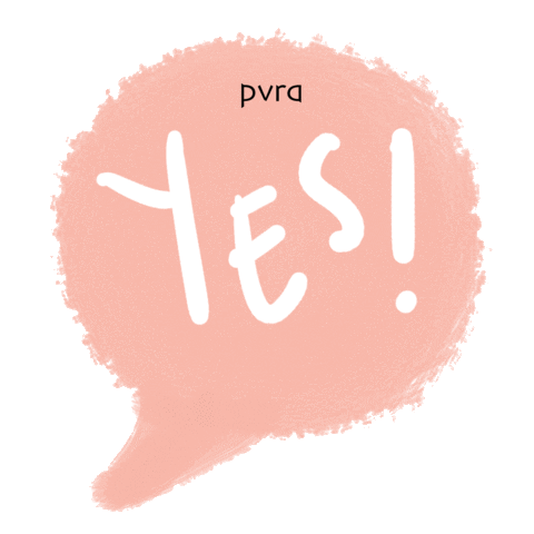 pink yes Sticker by PVRA