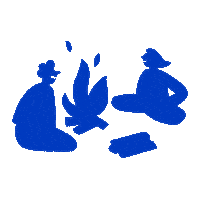 Camping Camp Fire Sticker by Bonjour Québec
