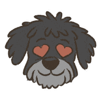 Shaggy Dog Love Sticker