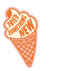Ice Cream Tried Something New Sticker by Bestival