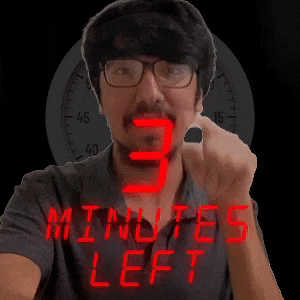 3 MINUTES LEFT!!