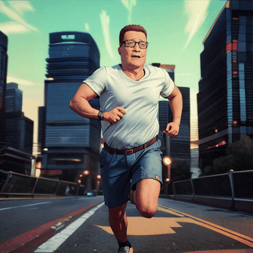 King Of The Hill Running GIF