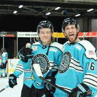 Happy Hockey Players GIF by Quad City Storm
