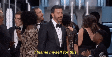 I Blame Myself For This Jimmy Kimmel GIF by The Academy Awards