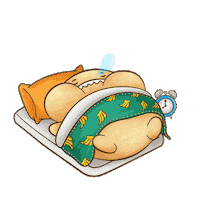 sleepy good morning Sticker by goyipipi
