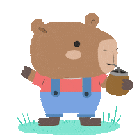 Happy Capybara Sticker