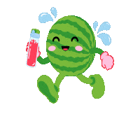 Water Bottle Running Sticker by Watermelon Board
