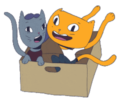 Frame By Frame Cat Sticker by Oksana Kurmaz Art & Animation
