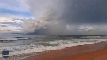 Lightning Strikes Off Northeastern  Florida Coastline