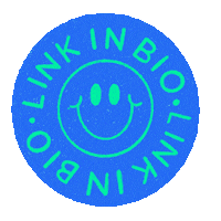Blue Circle Smile Sticker by Later.com