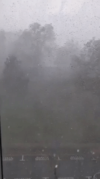 Large Hailstones Bounce Off Window Amid Severe Weather Warnings for Tennessee Capital