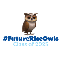 Rice University Owls Sticker by RiceAdmission