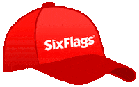 Red Hat Sticker by Six Flags