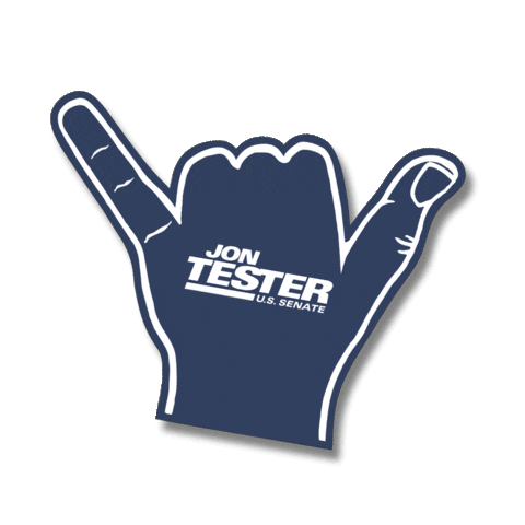 Jon_Tester blue hand election 2024 Sticker