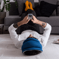 ostrichpillow home phone sleepy quarantine GIF