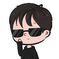 Glasses Suit Sticker