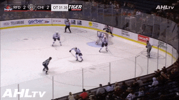Chicago-Wolves celebrate goal hockey winning GIF