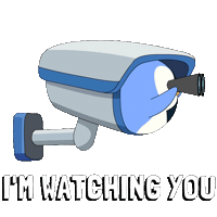 Suspicious I See You Sticker by Pudgy Penguins