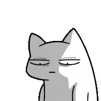 Sad Cat Sticker by bibhy