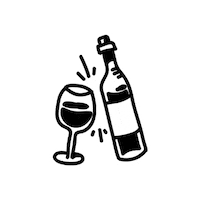 Drink Wine Sticker by created by South