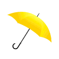 Yellow Umbrella College Sticker by Lee University