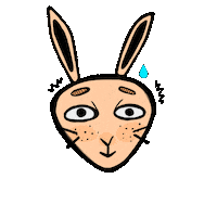 Nervous Bunny Sticker by Creative Technology & Design at FIT