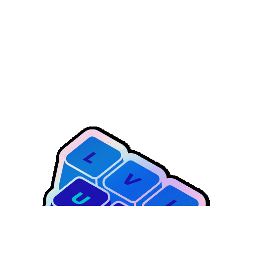 Level Up Holo Sticker by Displate