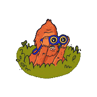 Looking Big Foot Sticker by Carly Berry